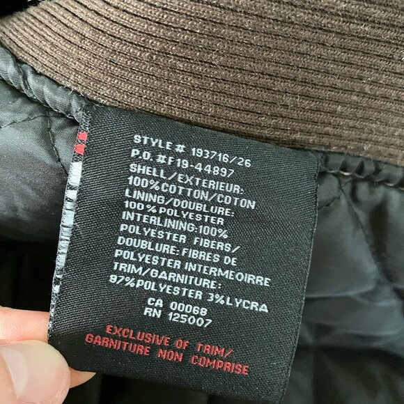 Vintage Tough Duck Canvas Vest Mens XL Brown Home Hardware Quilted Full Zip - Picture 7 of 11